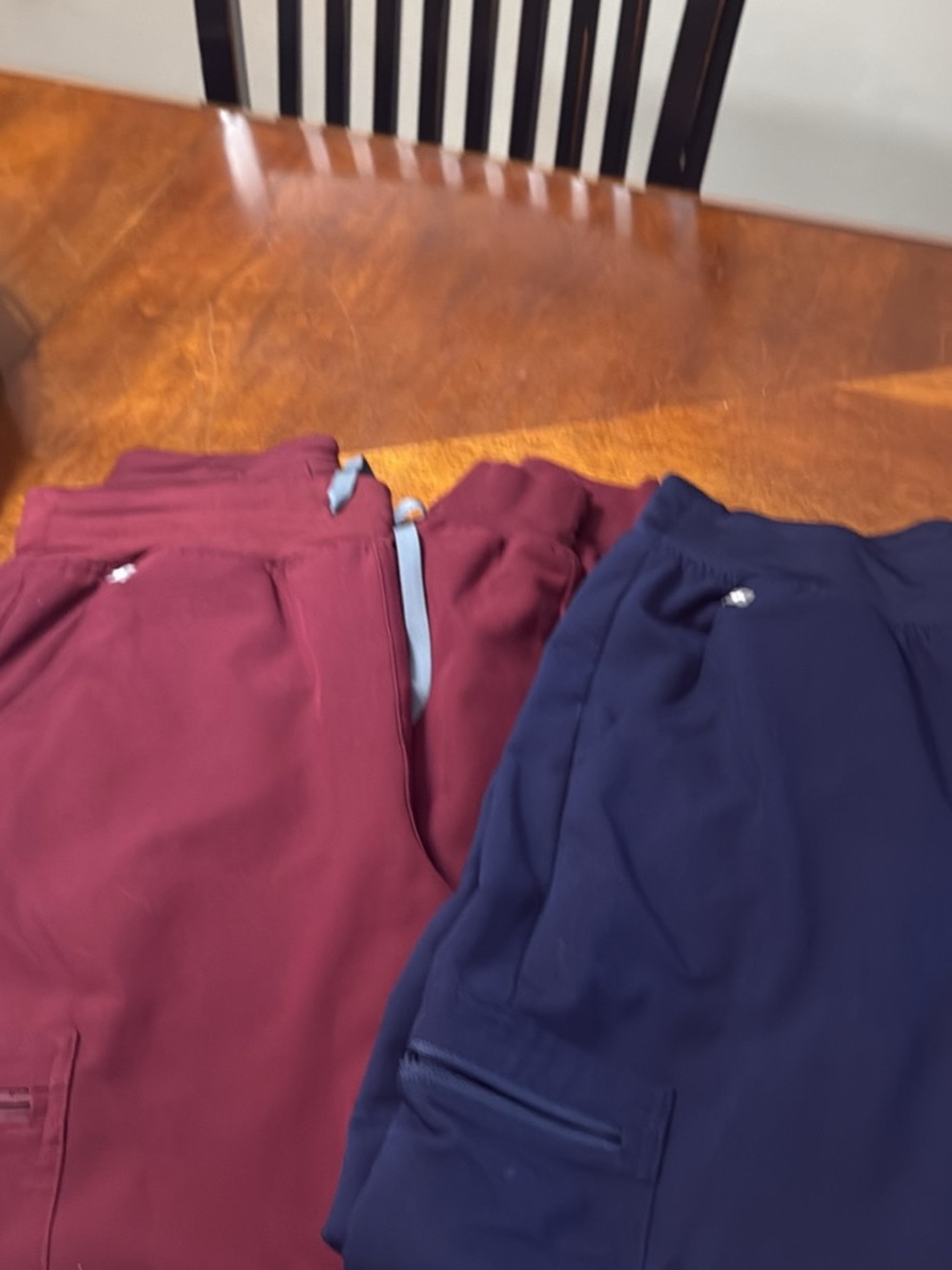 Figs women’s scrub pants in Burgundy and Navy